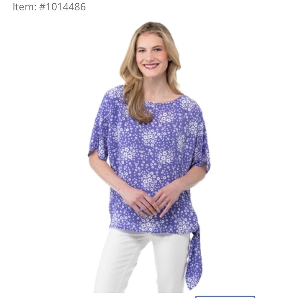 Michael Kors Bicolor Mod Floral Top